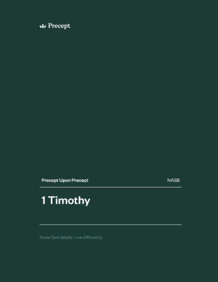 1 Timothy Precept Upon Precept