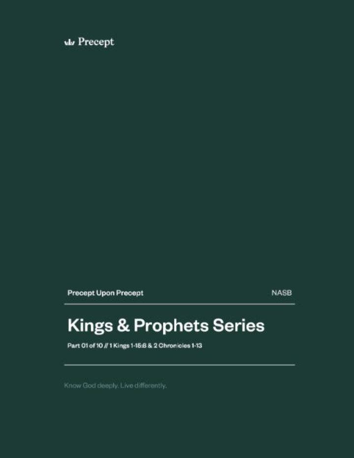 Kings and Prophets (Part 1) Precept Upon Precept