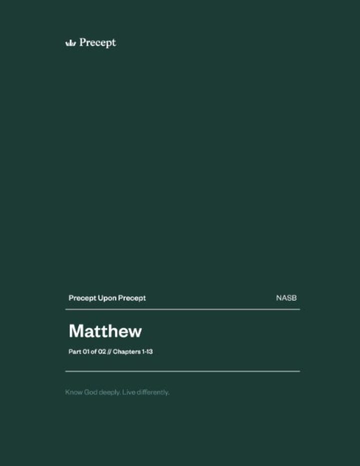 Matthew (Part 1) Precept Upon Precept