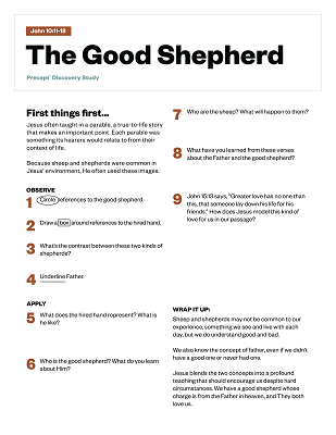 I AM: The Good Shepherd | Precept Discovery Study (John 10)