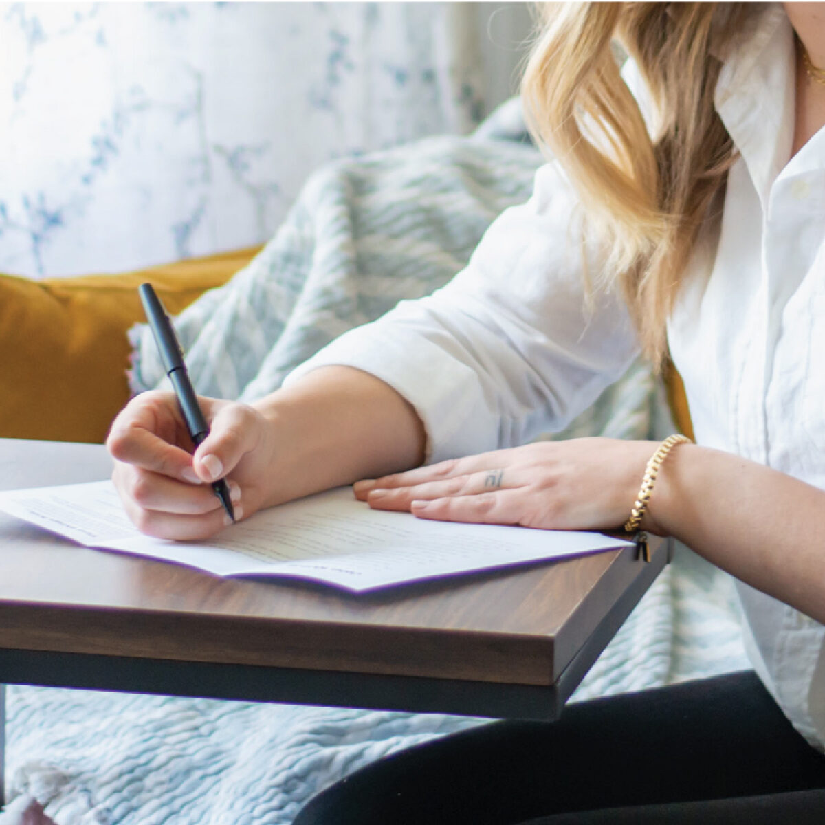 A woman marking a Precept Discovery Study