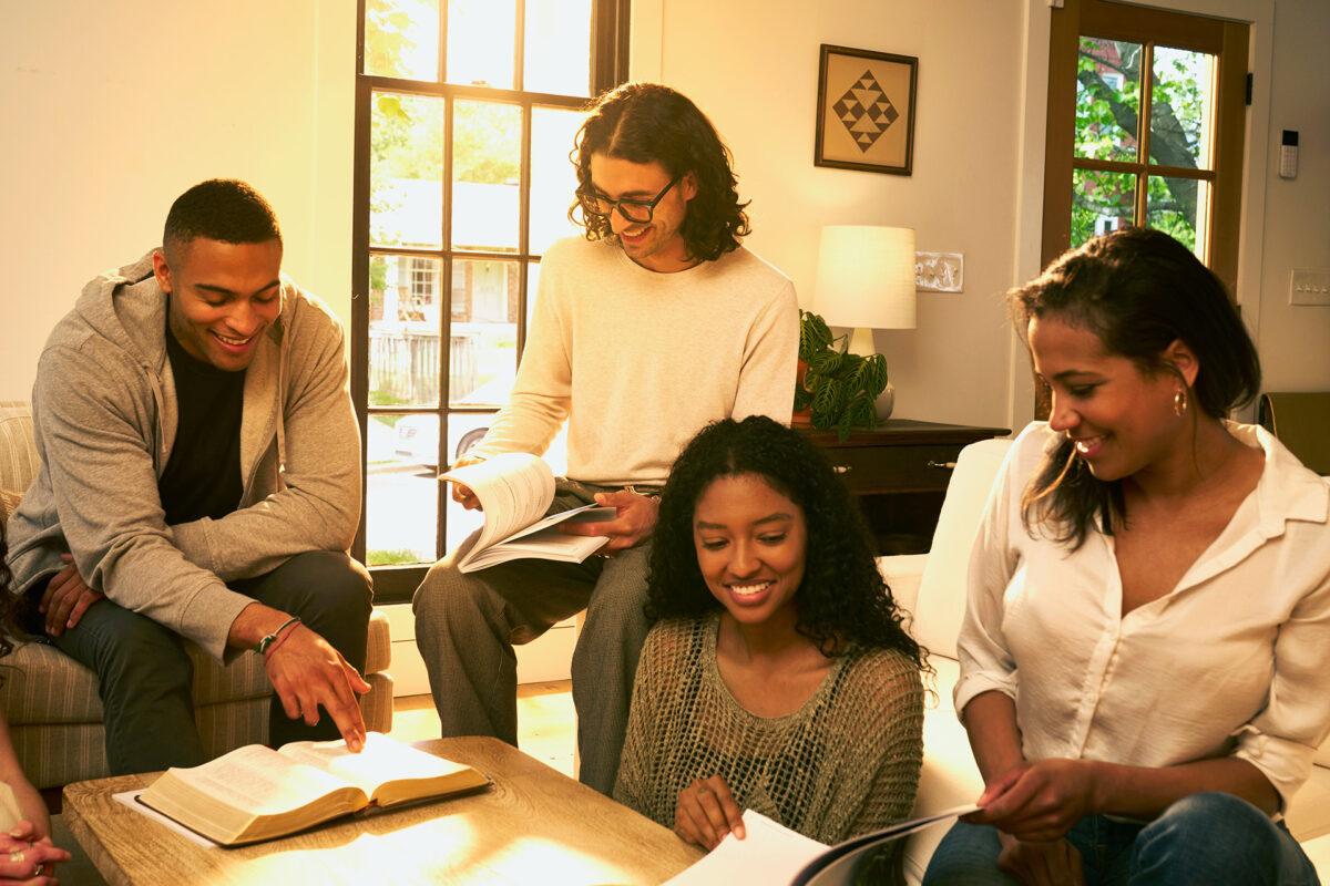 The next generation of young people gathering for a Bible study